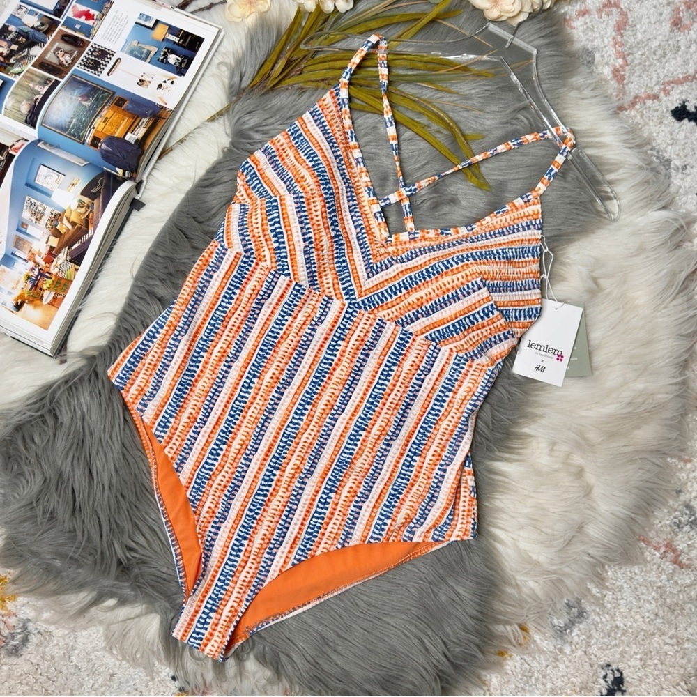 Lemlem x H&M One Piece Striped Women’s Bathing Suit Sz XL